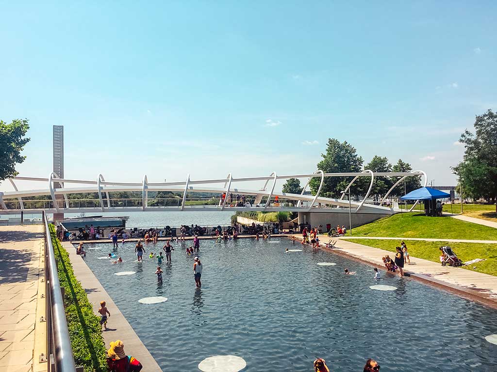 Scenic view of The Yards Park by the water, an ideal spot for a picnic in DC.