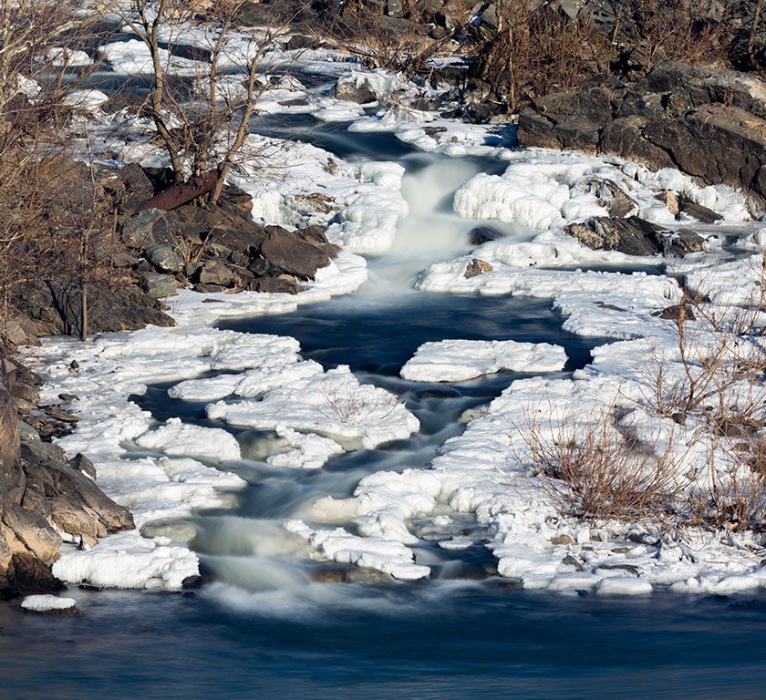 Washington DC Winter Snow Great Falls National Park