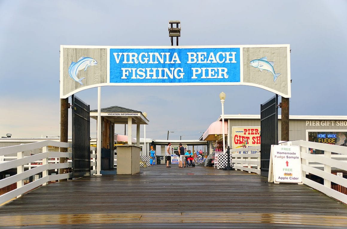 Virginia Beach Fishing Pier on the Virginia Beach Oceanfront in Virginia