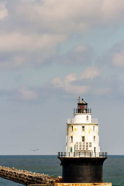Harbor of Refuge Lighthouse: Harbor of Refuge Lighthouse, one of the prominent Delaware lighthouses.