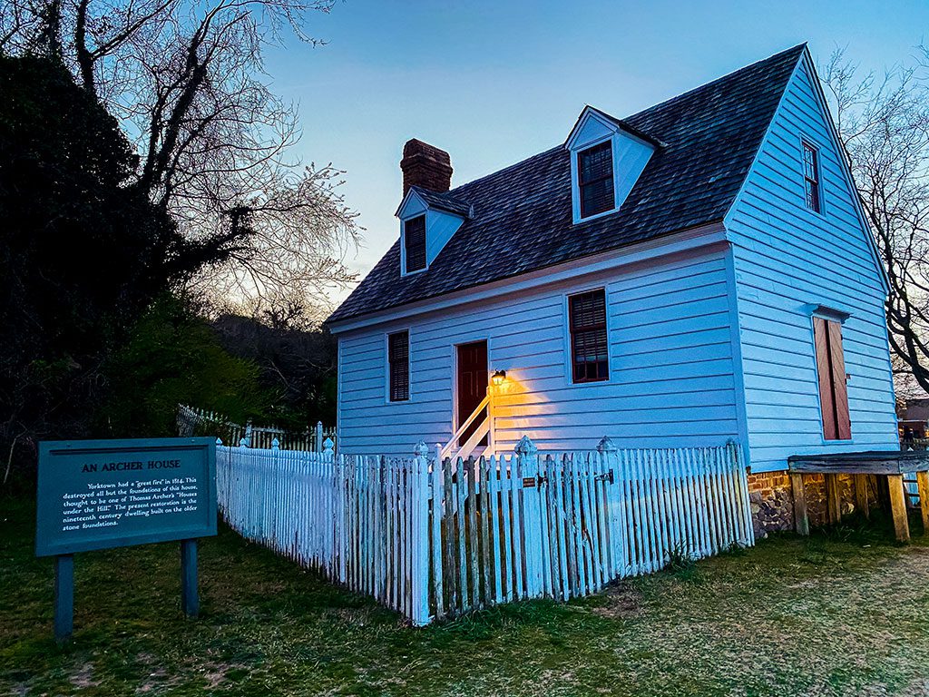 An Archer House in Yorktown Virginia