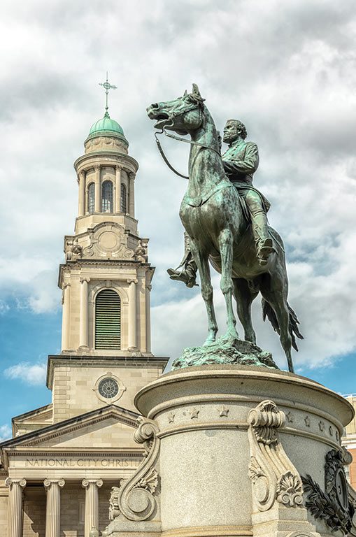 Parks in Washington DC- Thomas Circle Park- Major General George Henry Thomas equestrian sculpture