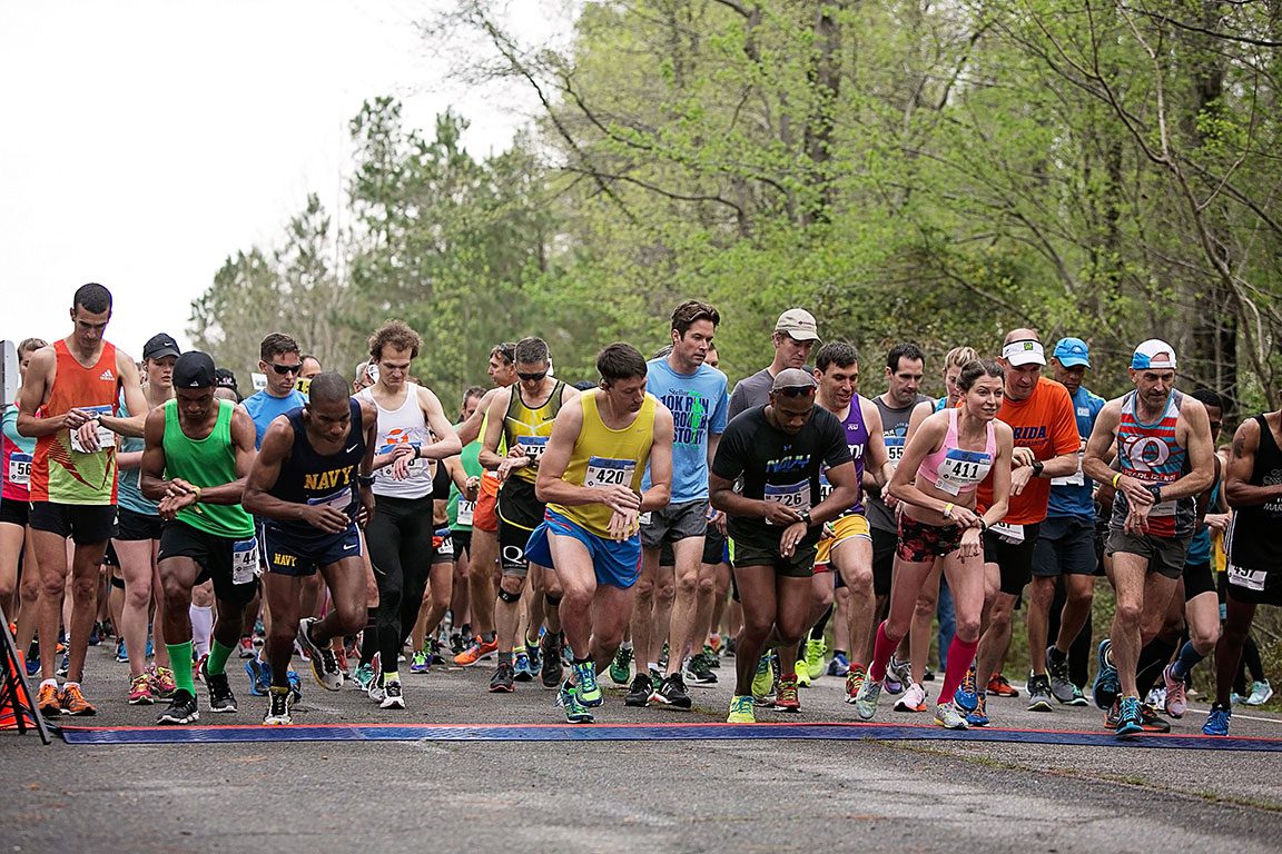 The start of the Dismal Swamp Stomp in Chesapeake VA