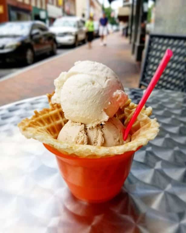 Ice Cream at the Split Banana in Staunton VA