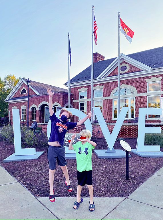 Fredericksburg VA Virginia LOVE sign welcome center
