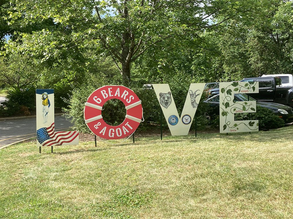 6 Bears and a Goat Brewing Company- Virginia LOVE signs