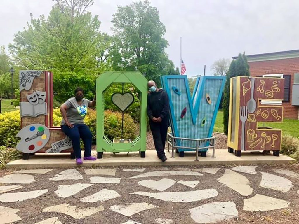 VA Love signs - Hurkamp Park