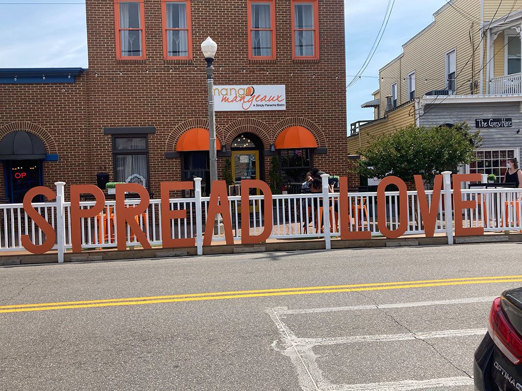 Mango Mangeaux LOVE sign Virginia