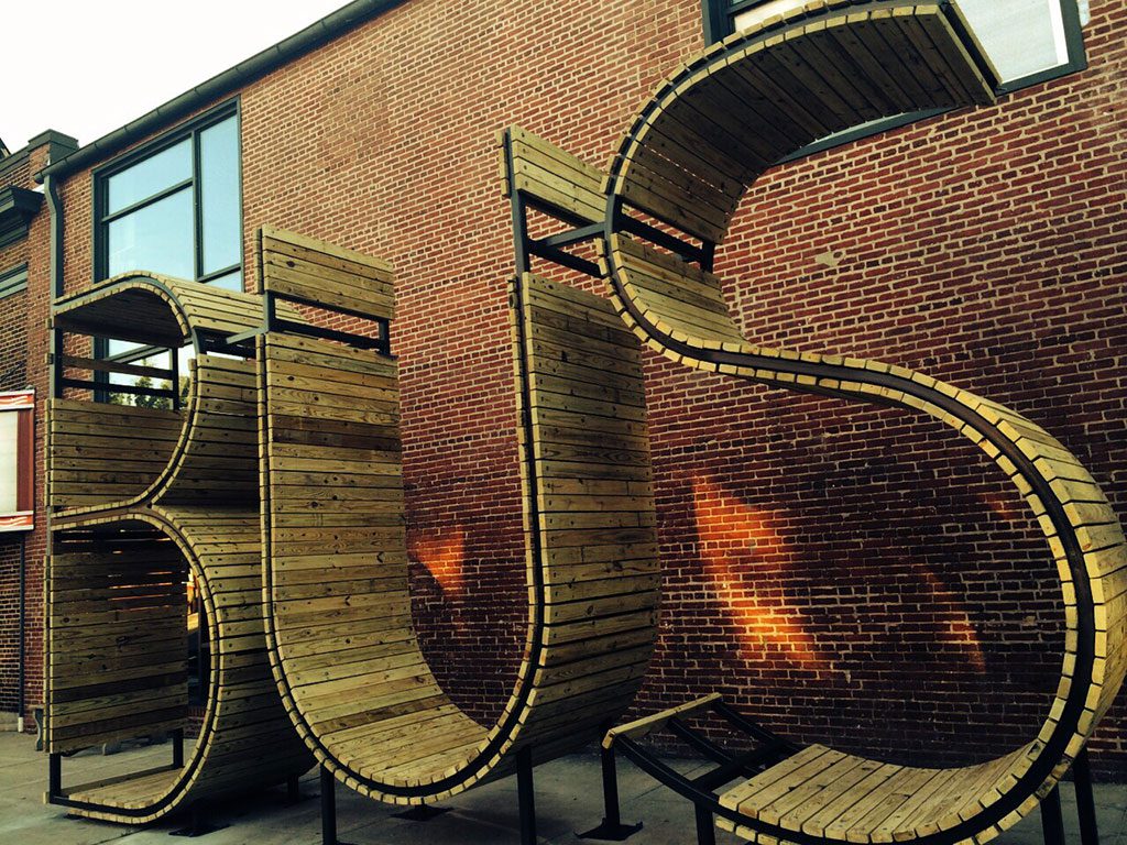 BUS sign at Creative Alliance Baltimore MD