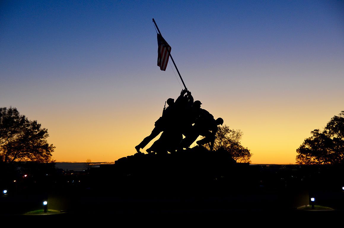 Iwo Jima Memorial in Washington DC for a beautiful sunrise DC you won't forget!