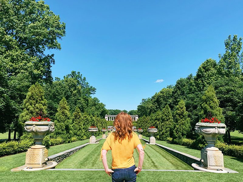 Keryn Means at Nemours Estate in Wilmington DE- photo credit Keryn Means publisher of DCTravelMag.com