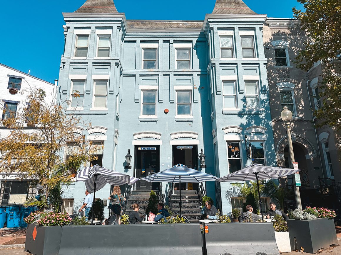 Cafe Georgetown- Coffee Shop in Washington DC- photo credit Keryn Means, a DC Travel Expert and publisher of DCTravelMag.com