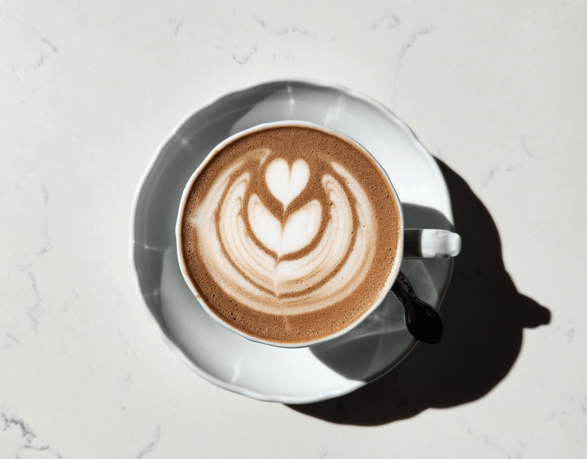 Cherry Blossom Mocha Latte at Petite Cerise in DC