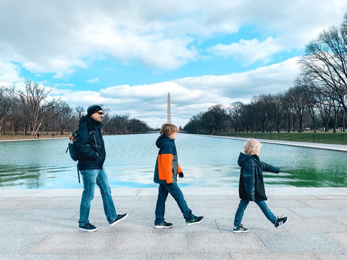 Family on the National Mall in Washington DC- credit Keryn Means
