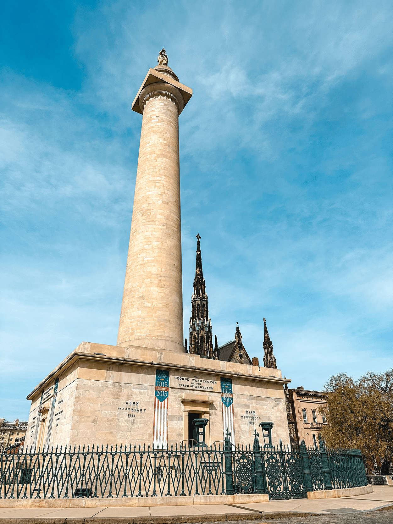 Washington Monument in Mount Vernon Baltimore MD- credit Keryn Means
